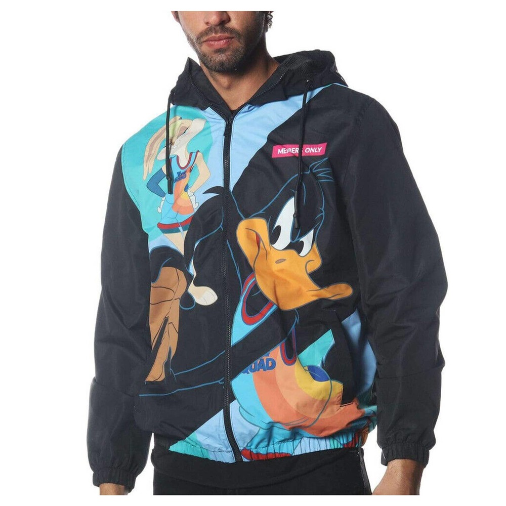 Members Only Windbreaker Jacket Space Jam Looney Tunes Size Large New NWT